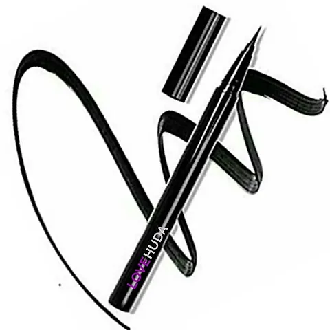 LOVE HUDA Professional Waterproof Jet Black Sketch Pen Eyeliner Long Lasting Pack Of 1