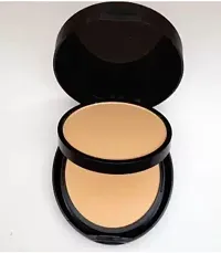 Professional Combo Waterproof Skin Base Foundation 2 In 1 Compact Face Powder With Makeup Blender For All Type Of Makeup Set Of 3-thumb2