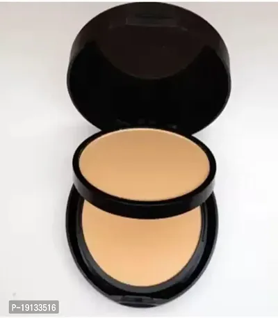 Professional Combo Waterproof Skin Base Foundation 2 In 1 Compact Face Powder With Makeup Blender For All Type Of Makeup Set Of 3-thumb3