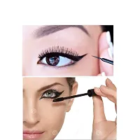 LOVE HUDA Professional Combo Waterproof Liquid Mascara, Eyeliner, Eyebrow Pencil With Long Lasting Auto Kajal Black Set Of 4-thumb1