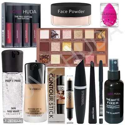 LOVE HUDA Professional Daily Use Makeup Kit Combo Full Set With All Products For Girls  Women-thumb0