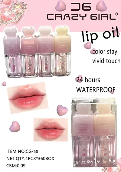Crazy girl Moisturizing Professional Color Changing Lip Oil Gloss Tint For Dry And Chapped Lips For Girls And Women  (5 ml, Pink)