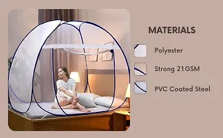 Classy Polyester Double Bed Foldable Mosquito Nets With Ventilation-thumb2