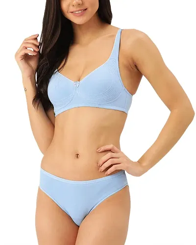 Buy Inner Sense Women's Organic Cotton Antimicrobial Laced Cushioned Wired  Bra and Panty Set Online In India At Discounted Prices