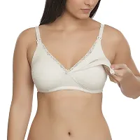 Inner Sense Women's Organic Cotton Antimicrobial Non Padded Non Wired Maternity Bra (Pack of 2)-thumb2