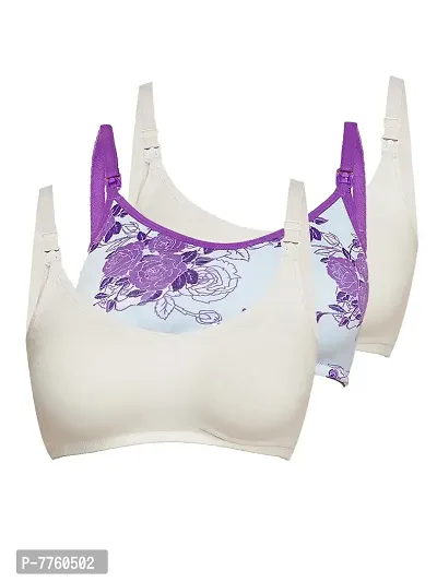 Buy Inner Sense Organic Cotton Antimicrobial Soft Cup Full Coverage Bras  (Pack Of 3)-Multi-Color online