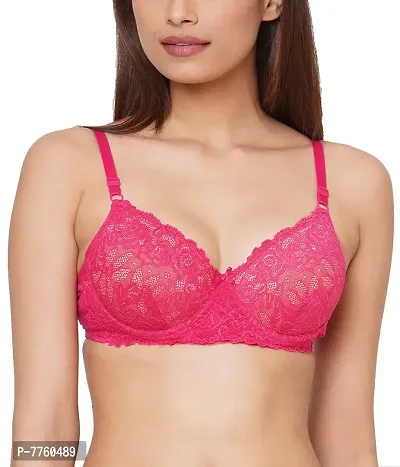 Inner Sense Organic Cotton Antimicrobial Women's Padded Underwired Lace Bra-thumb0