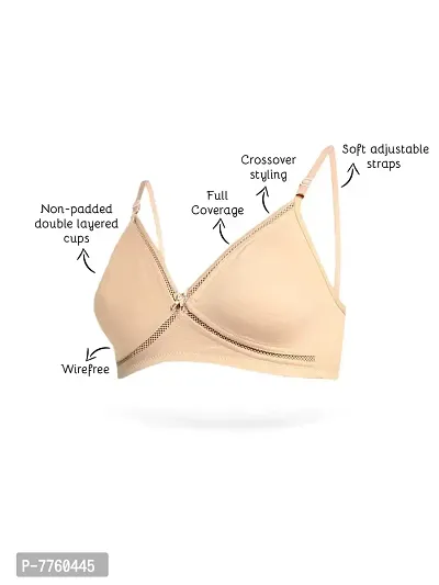 Inner Sense Organic Cotton Antimicrobial Women's Non Padded Non Wired Bra-thumb2