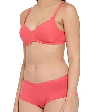 Inner Sense Women's Organic Cotton Antimicrobial T-Shirt Bra and Panty Set-thumb3