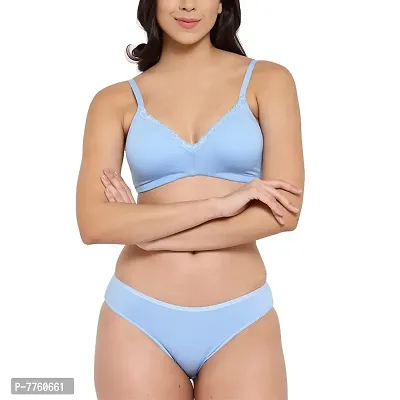 Buy Inner Sense Women's Organic Cotton Antimicrobial Laced Cushioned Wired  Bra and Panty Set Online In India At Discounted Prices