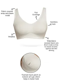 Inner Sense Women's Organic Cotton Anti-Microbial Soft Cup Non-Wired Bra (Pack of 3)-thumb1