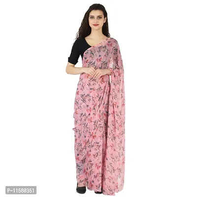 Classic Chiffon Printed Saree without Blouse piece-thumb0