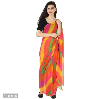 Classic Chiffon Printed Saree without Blouse piece