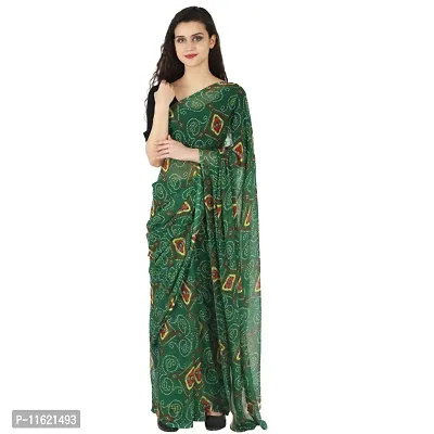 Classic Chiffon Printed Saree without Blouse piece