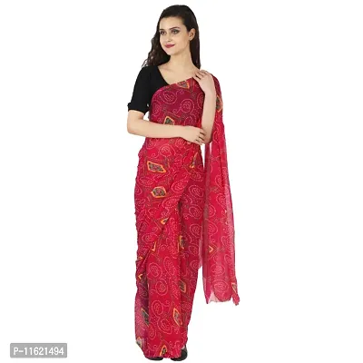 Classic Chiffon Printed Saree without Blouse piece-thumb0