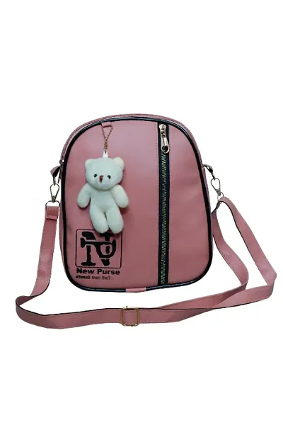 slingbag For Girls with teddy key chain