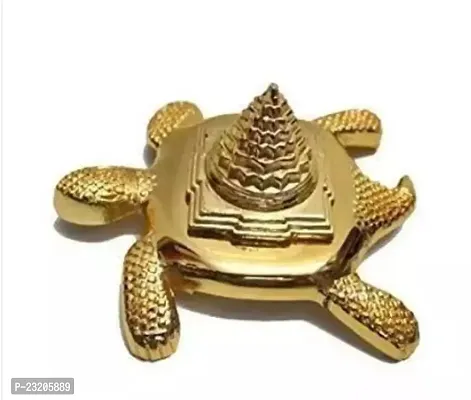 Meru (Kachua) Shree Yantra In Tortoise Made In Metal For Home And Office Vastu. Puja Articles