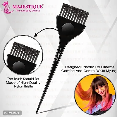 Majestique Wide Dye Hair Coloring Brush with Tail Pin Hair Comb, Long Tail Hair Dye Color Brush - Hair Color Brush, Hair Dye Brush Colouring Applicator Brush Perfect for Women and Men - Pack of 2-thumb2