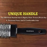 Majestique Round Hair Brush for Blow Drying - Extra-Large Ceramic Ion Brush, Salon Brush Hair Dryer for Drying Straightening Curling - Lightweight Professional Roller Hair Brush-thumb1