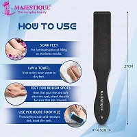 Majestique Foot File Callus for Filer Dead Skin Removal, Scraper Double-Sided Colossal Pedicure Foot, Exfoliator Feet Women Men (Black)-thumb1