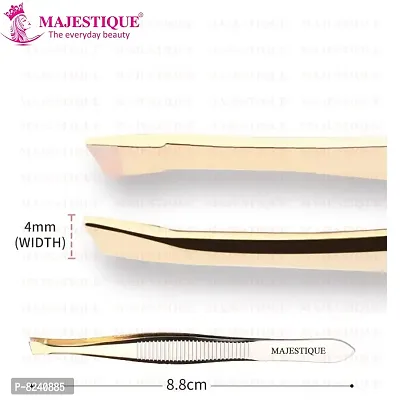 Eyebrow Pluker Tweezers for Women and Men By Majestique Twiser Eyebrows | Twizzer Tools for Ingrown Hair and Splinters | Professional Facial Twizzer Tools for Eyebrows and Hair Plucker Removal - Gold 2Pcs-thumb4