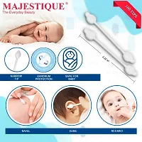 Majestique Baby Safety Cotton Swab ndash; Ideal for Babies  Adults ndash; 100% Organic Soft  Gentle Tip for Cleaning, Makeup Removal  More - 80-Swabs for Baby / 200-Swabs for Adults-thumb3