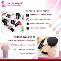 Majestique 2Pcs Set - Powder Puff  Mushroom Head Sponge with Case, Makeup Foundation Sponge for Dual-use Dry  Wet - Color May Vary-thumb4