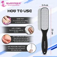 Majestique Extra Fast Dual Sided Skin Scrubber for Dead Skin - Immediately Reduces Calluses and Corns to Powder for Instant Results, Safe Tool - Color May Very-thumb2