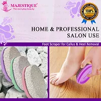 Pumice Stone for Feet By Majestique Pedicure Tools Hard Skin Callus Remover for Remove Dead Skin. Heels. Elbows. Hands (Purple)-thumb1