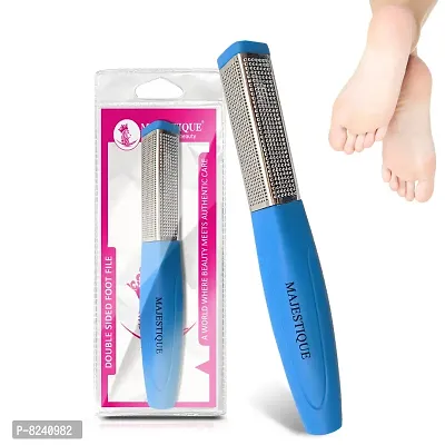 Majestique Double Sided Foot Files, Pedicure Heel Rasp for Foot Scrapper Dead Skin Foot Callus Remover Foot File Kit Colossal Foot Rasp Tool Feet Scrubber Dead Skin (Blue)-thumb0