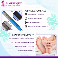 Majestique Double Sided Foot Files, Pedicure Heel Rasp for Foot Scrapper Dead Skin Foot Callus Remover Foot File Kit Colossal Foot Rasp Tool Feet Scrubber Dead Skin (Blue)-thumb1