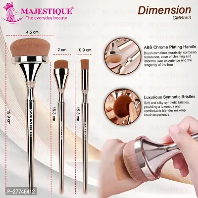 Majestique Blush Brush, Eyebrow and Multi-use Flat Brush | Professional Makeup Brush Set | Luminous HD Brushes - 3Pcs-thumb5