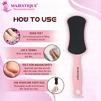 quot;Majestique Foot File Callus Remover Double-Sided Foot Scrubber, Professional Pedicure Foot Rasp Removes Cracked Heels, Dead Skin,Corn, Hard Skin, Pumice Stone for Feet Scraper File Brush Tools for Wet and Dry Feet (Pink)quot;-thumb3