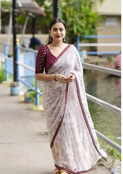  Georgette Saree with Blouse piece 