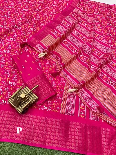 Must Have Cotton Saree with Blouse piece 