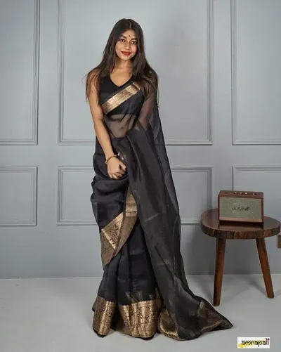 Elegant Art Silk Saree with Blouse piece 