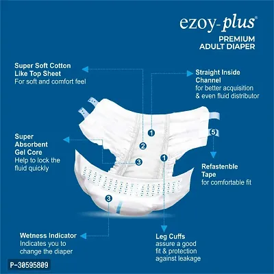 Ezoyplus Adult diaper L size (60 Pcs) Adult Diaper Tape style diaper|diaper for adults | Extra Absoption-thumb4