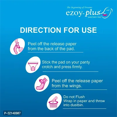 Ezoyplus Soft Sanitary Pads XL Size Pack of 3  (120 pcs )-thumb3