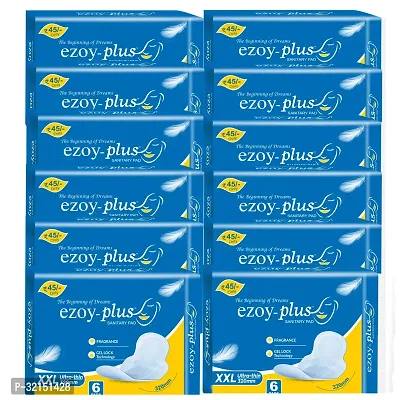 Ezoyplus Soft Sanitary Pads XXL Size Pack of 12  (72 Pcs))