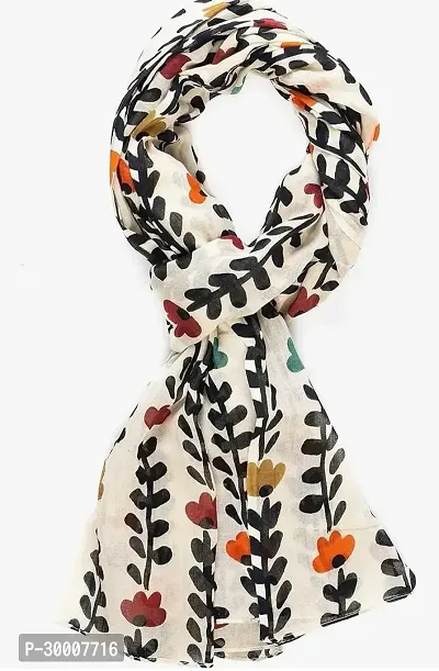 Elite Multicoloured American Crepe Printed Stole For Women