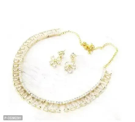 Womens Alloy Gold Plated Jewellery Set-thumb0