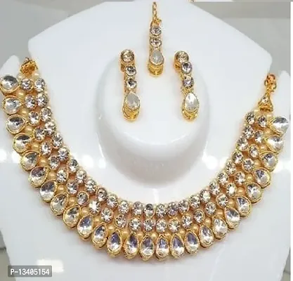 Stylish Golden Alloy  Jewellery Set For Women-thumb0