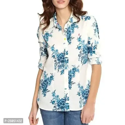 Trendy Womens Printed  Crepe Shirt