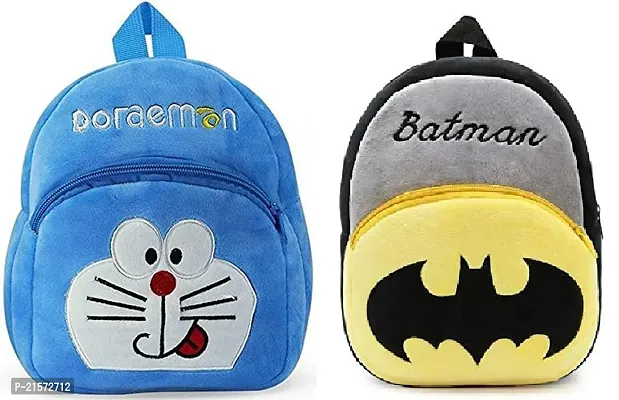 SAMAYRA Doremon  Batman  Combo Kids School Bag Cute Backpacks for Girls/Boys/Animal Cartoon Mini Travel Bag Backpack for Kids Girl Boy 2-6 Years-thumb0