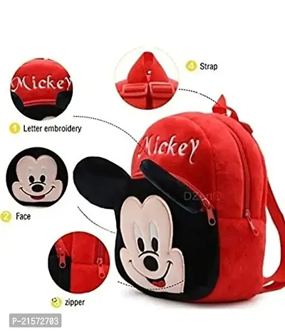 SAMAYRA Combo Mickey Red Down Combo Kids School Bag Cute Backpacks for Girls/Boys/Animal Cartoon Mini Travel Bag Backpack for Kids Girl Boy 2-6 Years-thumb2