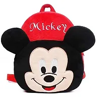 SAMAYRA Cute cat  Mickey Red Down Combo Kids School Bag Cute Backpacks for Girls/Boys/Animal Cartoon Mini Travel Bag Backpack for Kids Girl Boy 2-6 Years-thumb1