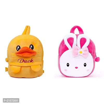 SAMAYRA Duck  Konggi Combo Kids School Bag Cute Backpacks for Girls/Boys/Animal Cartoon Mini Travel Bag Backpack for Kids Girl Boy 2-6 Years