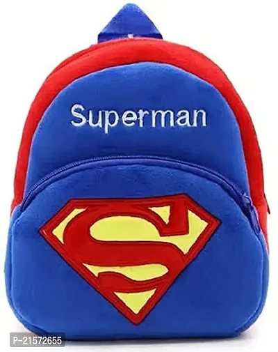 SAMAYRA Superman  Cute Cat Pink Combo Kids School Bag Cute Backpacks for Girls/Boys/Animal Cartoon Mini Travel Bag Backpack for Kids Girl Boy 2-6 Years-thumb2