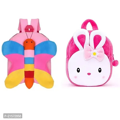 SAMAYRA Butterfly  Konggi Combo Kids School Bag Cute Backpacks for Girls/Boys/Animal Cartoon Mini Travel Bag Backpack for Kids Girl Boy 2-6 Years