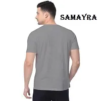 SAMAYRA Penguin Design Print Men`s T-shirt - Grey-thumb1